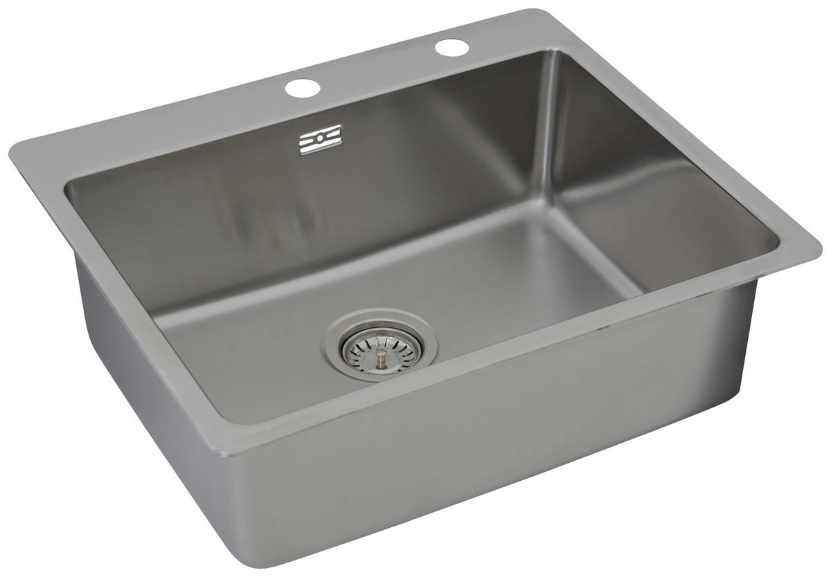 SPÜLE 1720CHICAGO60X50  - Edelstahlfarben, Trend, Metall (60/22,8/50cm) - Respekta