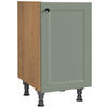 SPÜLENUNTERSCHRANK 45/87/56 cm  in Grün, Eichefarben  - Eichefarben/Schwarz, MODERN, Holzwerkstoff/Metall (45/87/56cm) - Nobilia