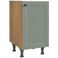 SPÜLENUNTERSCHRANK 45/87/56 cm  in Grün, Eichefarben  - Eichefarben/Schwarz, MODERN, Holzwerkstoff/Metall (45/87/56cm) - Nobilia
