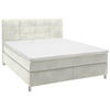 BOXSPRINGBETT 160/200 cm  in Weiss  - Chromfarben/Weiss, Konventionell, Kunststoff/Textil (160/200cm) - Voleo