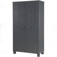 GARDEROBENSCHRANK Dennis  in 111/202/55 cm  - Dunkelgrau/Grau, Design, Holz (111/202/55cm) - Livetastic