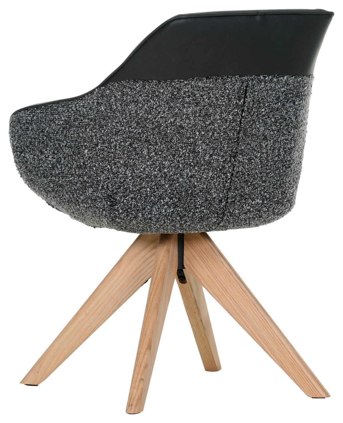 ARMLEHNSTUHL  in Lederlook, Chenille  - Eichefarben/Anthrazit, KONVENTIONELL, Holz/Textil (60/83/65cm) - Landscape