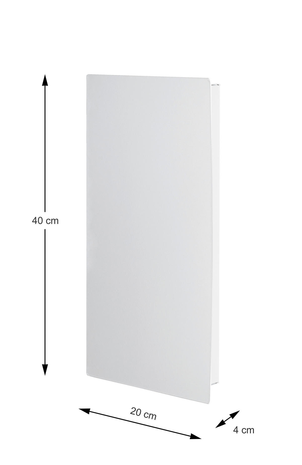 SKŘÍŇKA NA KLÍČE, bílá - bílá, Basics, kov (20/40/4cm)