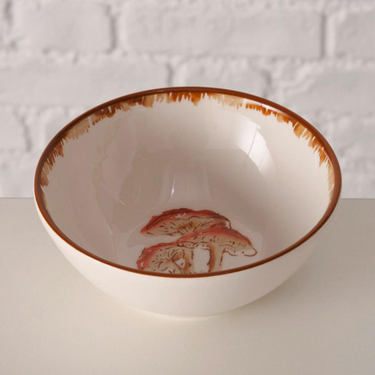 SCHALE   - Braun/Weiß, LIFESTYLE, Keramik (14/6cm)