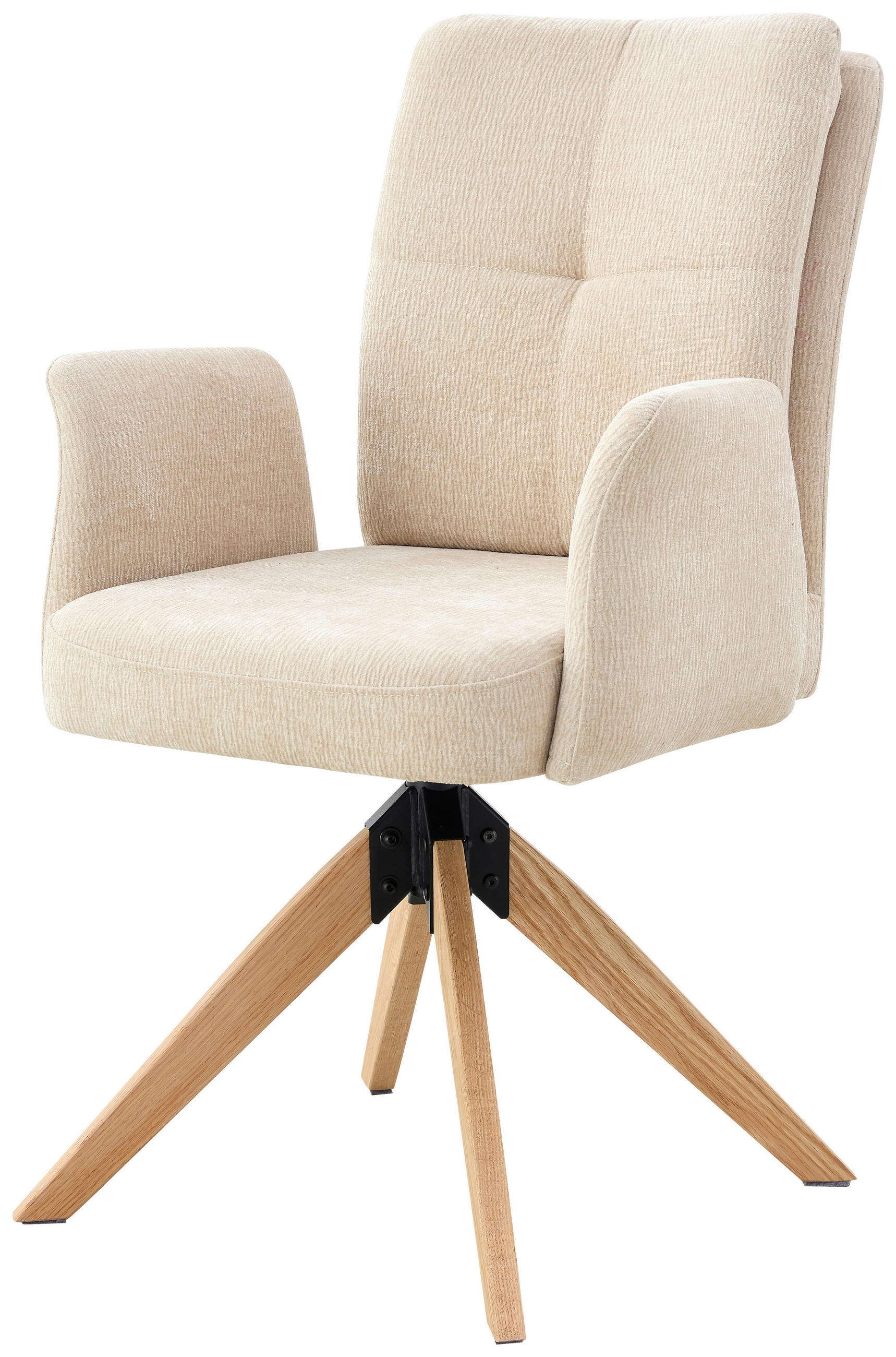 ARMLEHNSTUHL in Holz, Metall, Textil Beige  - Beige/Naturfarben, KONVENTIONELL, Holz/Textil (60/94/66cm) - Livetastic