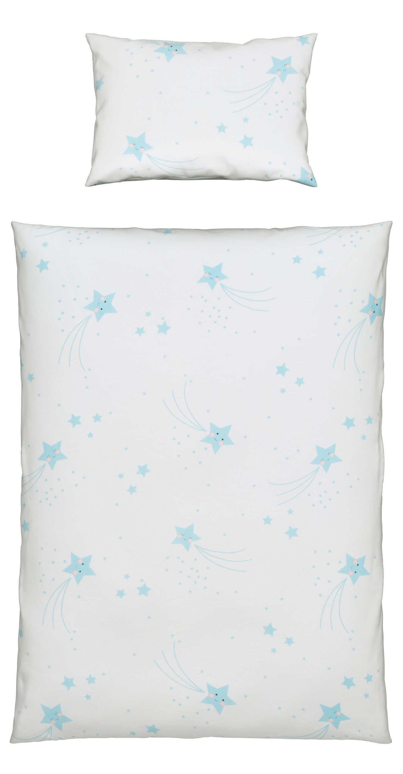 BABA ÁGYNEMŰHUZAT-GARNITÚRA 100/135 cm  - kék/fehér, Basics, textil (100/135cm) - My Baby Lou