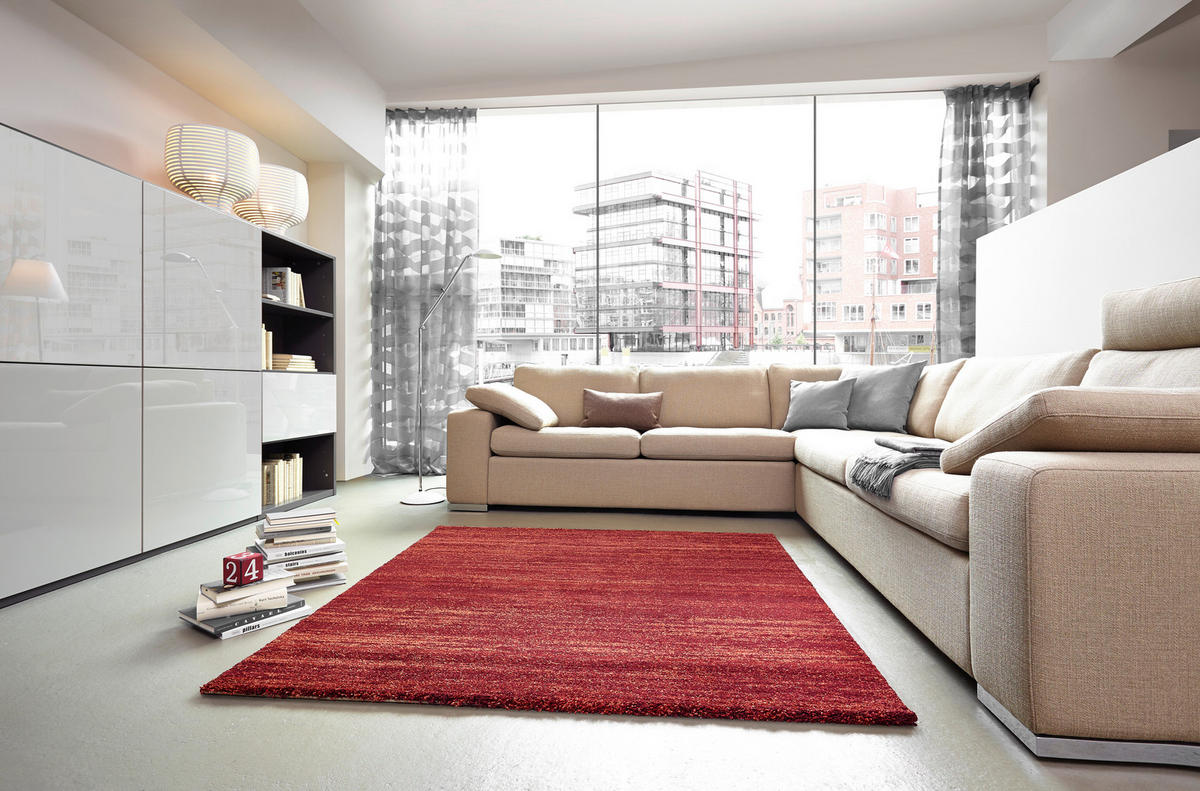 HOCHFLORTEPPICH 200/290 cm Samoa Rot  - Rot, KONVENTIONELL, Kunststoff/Textil (200/290cm) - Novel