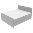 BOXSPRINGBETT 180/200 cm  in Hellgrau  - Hellgrau/Schwarz, KONVENTIONELL, Textil/Metall (180/200cm) - Carryhome