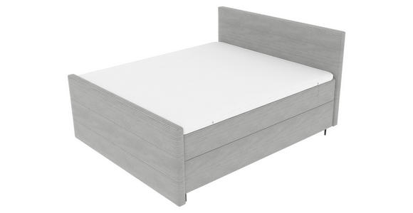 BOXSPRINGBETT 180/200 cm  in Hellgrau  - Hellgrau/Schwarz, KONVENTIONELL, Textil/Metall (180/200cm) - Carryhome