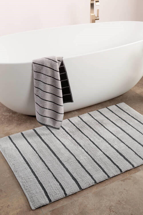 KOBERČEK DO KÚPEĽNE, 70/120 cm - sivá, Basics, textil (70/120cm) - Cawoe
