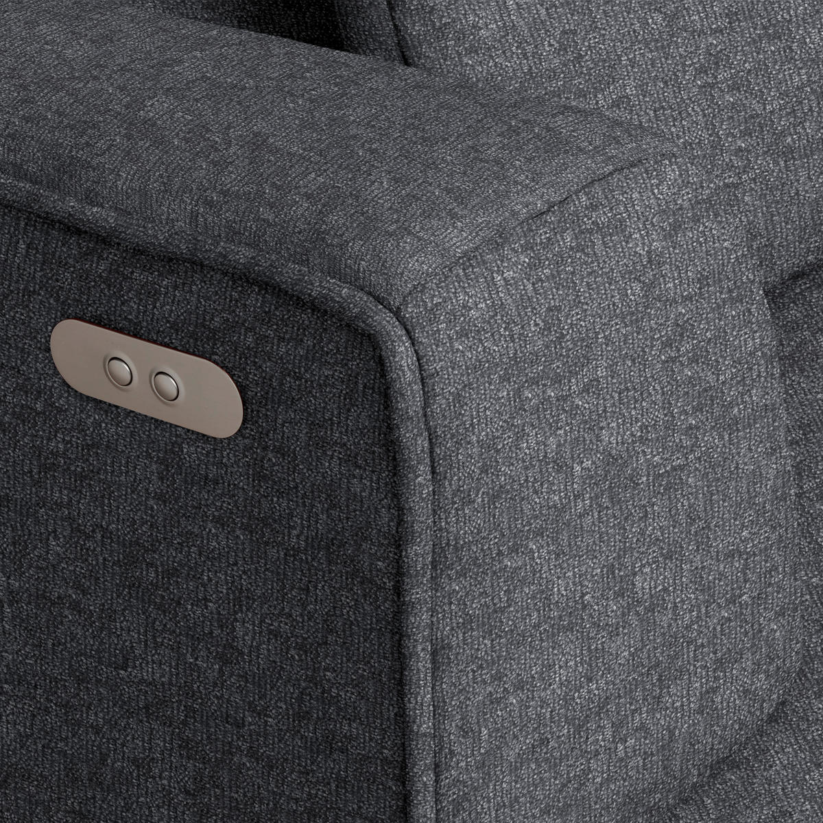 ECKSOFA Webstoff Anthrazit  - Anthrazit/Schwarz, Design, Kunststoff/Textil (188/288cm) - Welnova