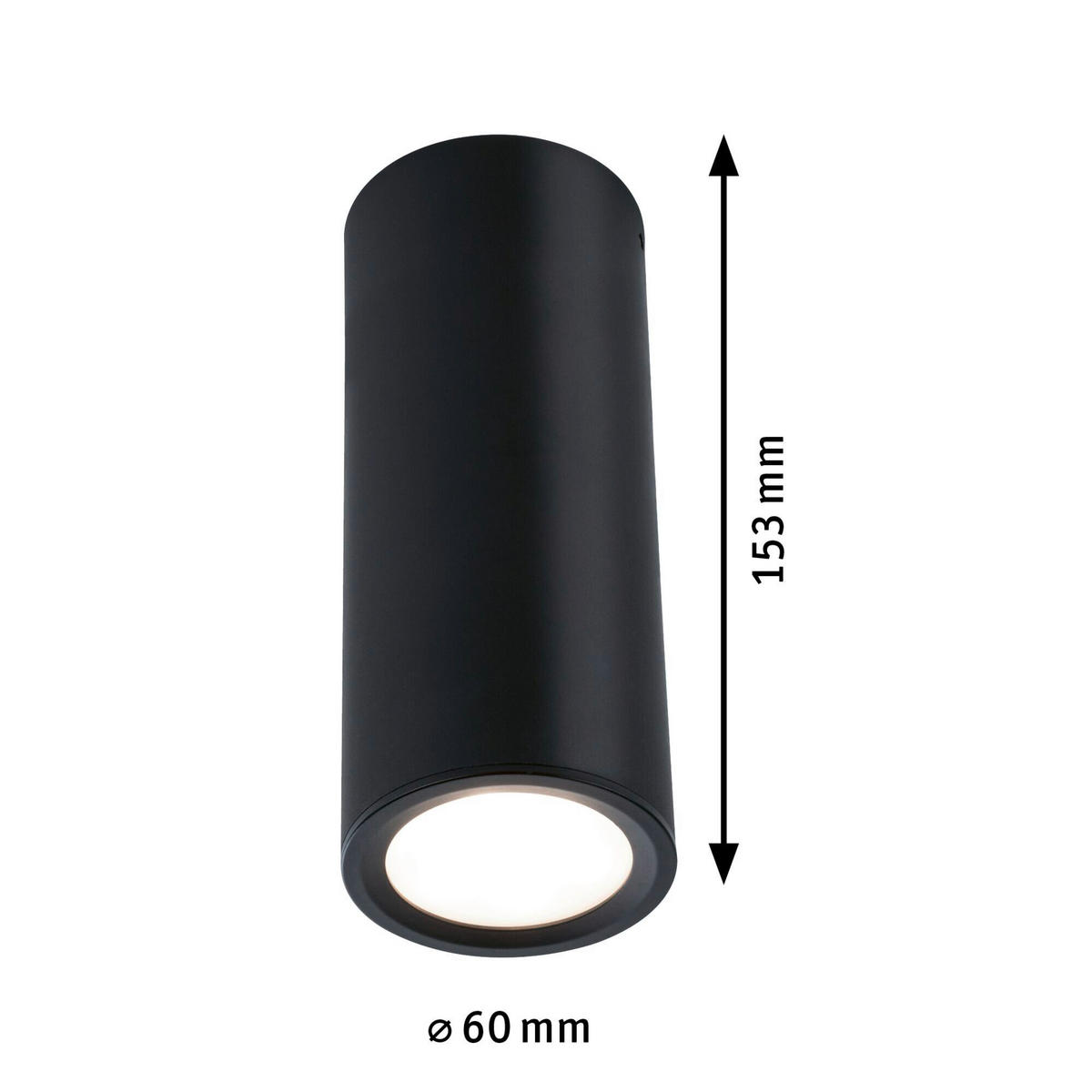 LED-STRAHLER Barrel 6.0/15.3 cm   - Schwarz, Basics, Metall (6.0/15.3cm) - Paulmann