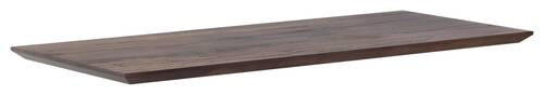Tischplatte - Schweizer Kante Eiche massiv Holz Eichefarben, Dunkelbraun  - Eichefarben/Dunkelbraun, Design, Holz (190/6/100cm) - Waldwelt