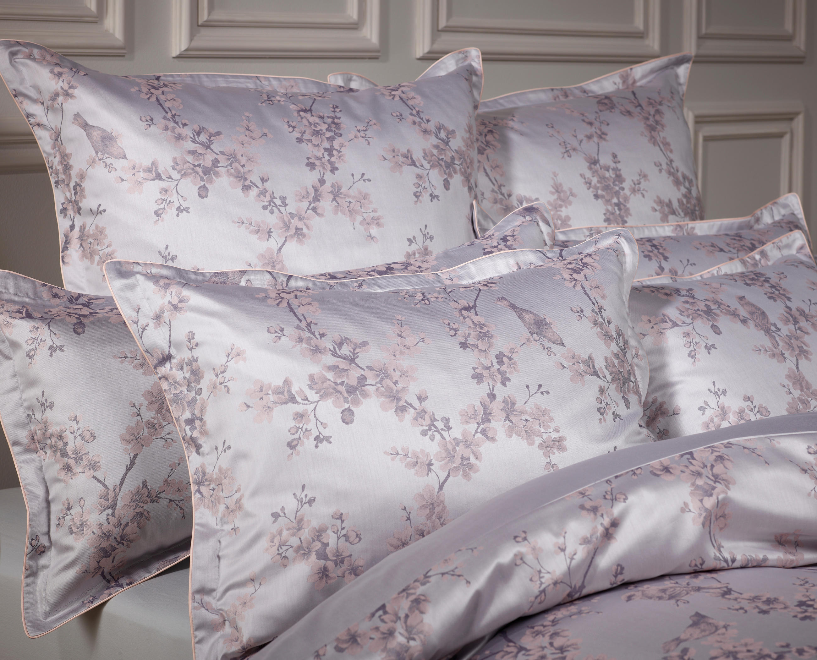 POVLEČENÍ, damašek, růžová, barvy stříbra, světle růžová, 140/200 cm - růžová/barvy stříbra, Konvenční, textil (140/200cm) - Curt Bauer