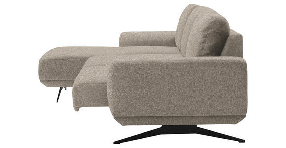 ECKSOFA in Webstoff Beige  - Beige/Schwarz, Design, Textil/Metall (172/320cm) - Valnatura