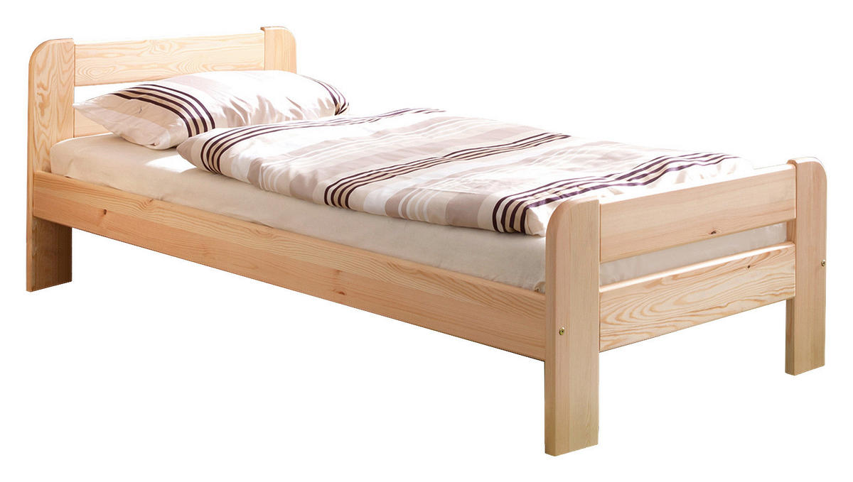 BETT 90/200 cm  in Kieferfarben  - Kieferfarben, Natur, Holz (90/200cm) - MID.YOU