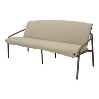 LOUNGESOFA 188/72,6/75 cm Aluminium  - Beige/Graubraun, Basics, Textil/Metall (188/72,6/75cm) - Joop!