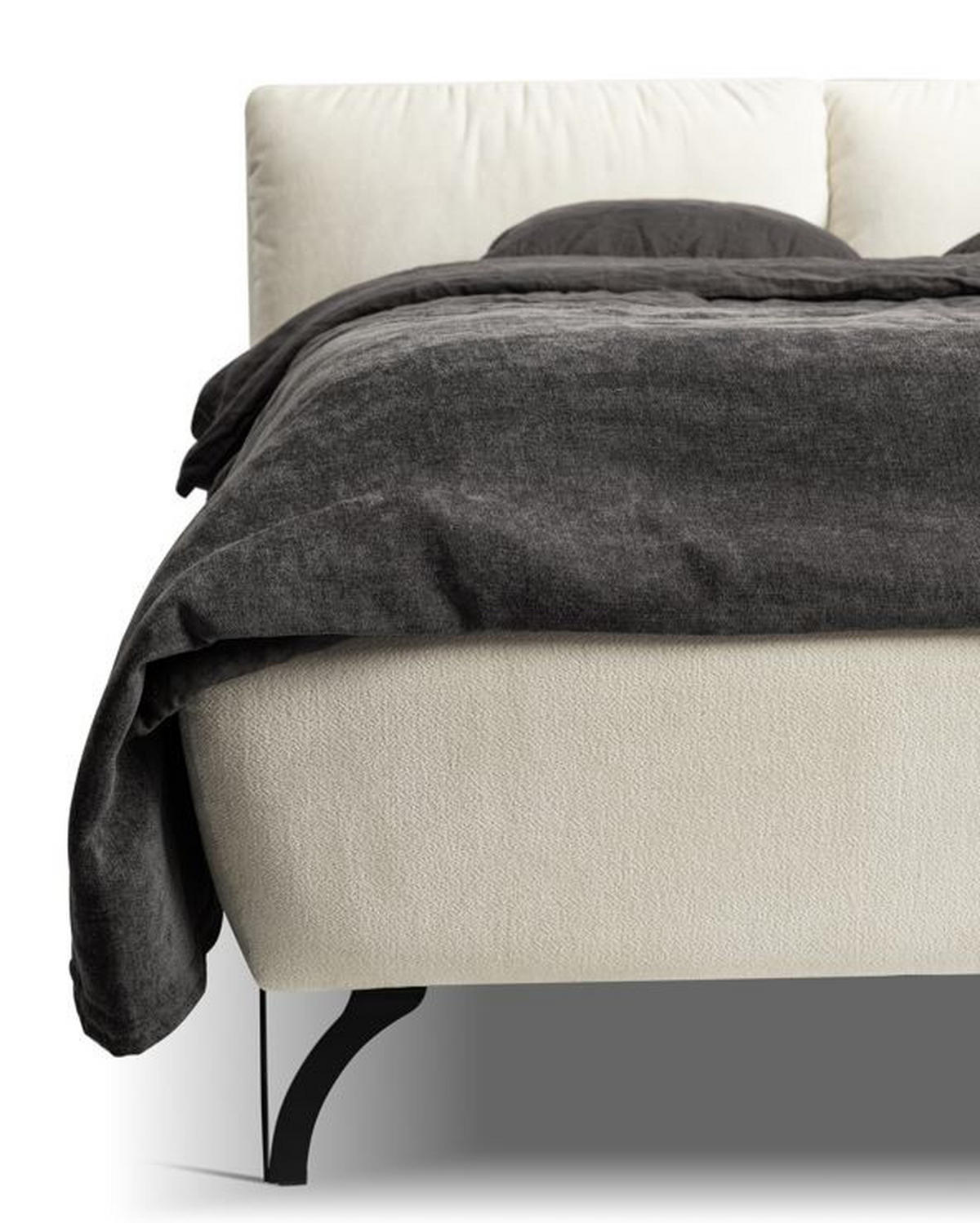 PAT TAPIțAT, bej - bej/negru, Modern, lemn/metal (160/200cm) - Esposa