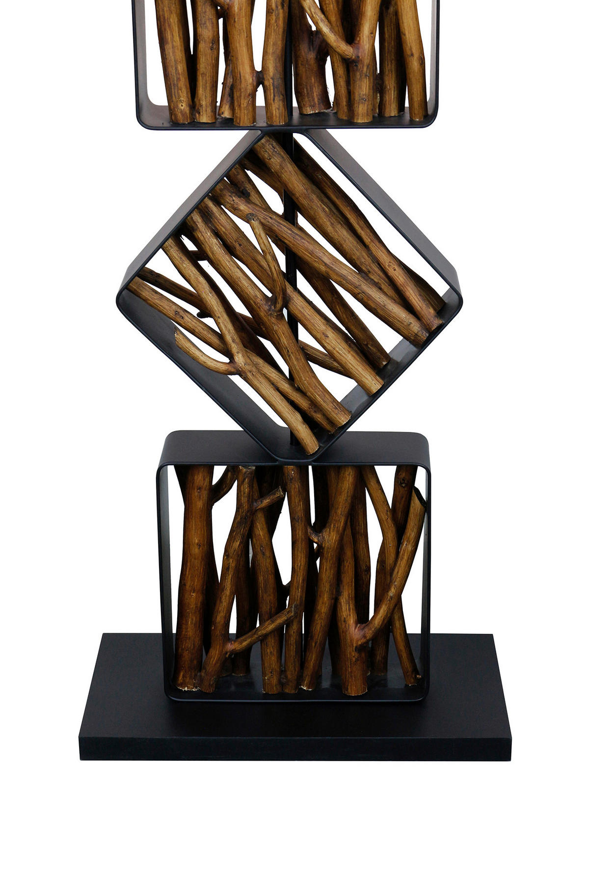 STEHLEUCHTE  40/155/20 cm   - Goldfarben/Schwarz, Design, Holz/Textil (40/155/20cm) - P & B