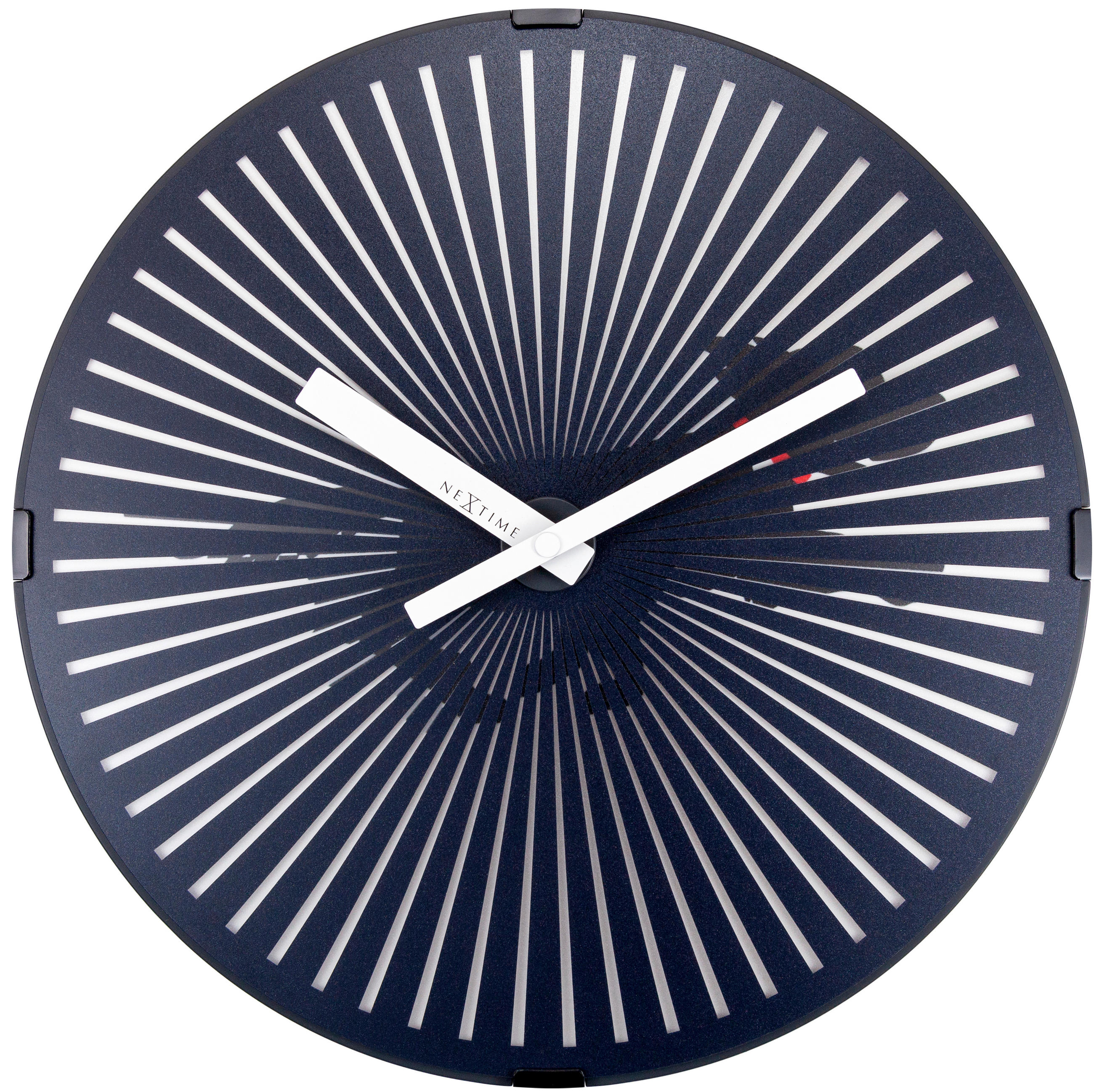 Nextime Wanduhr Schwarz 30.5x30.5x6 cm