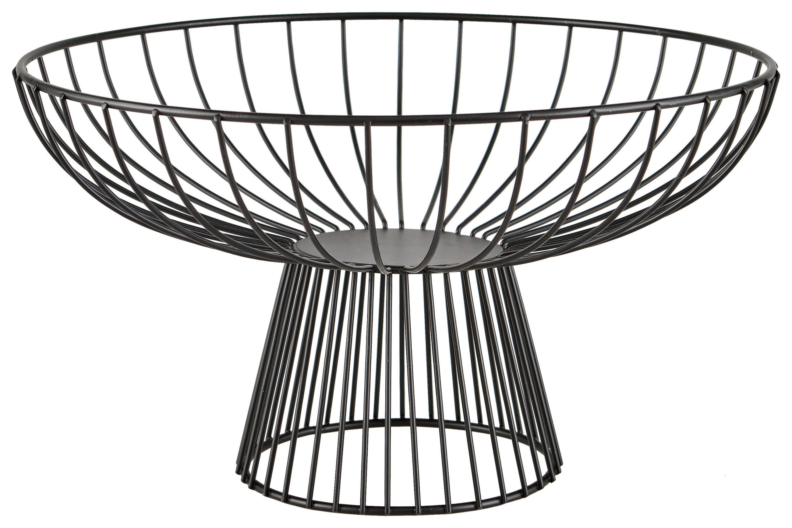 OBSTSCHALE  - Schwarz, Trend, Metall (30,5/17,5cm) - Ambia Home