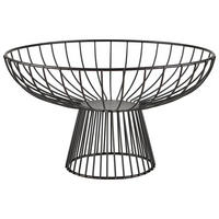 OBSTSCHALE  - Schwarz, Trend, Metall (30,5/17,5cm) - Ambia Home