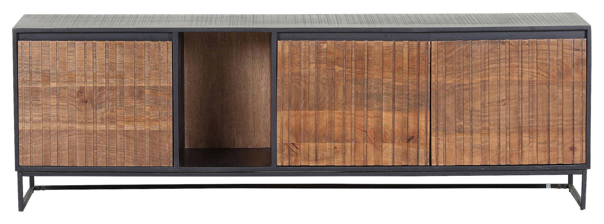 LOWBOARD  in 170/55/45 cm  - Schwarz/Braun, LIFESTYLE, Holz/Holzwerkstoff (170/55/45cm) - Landscape