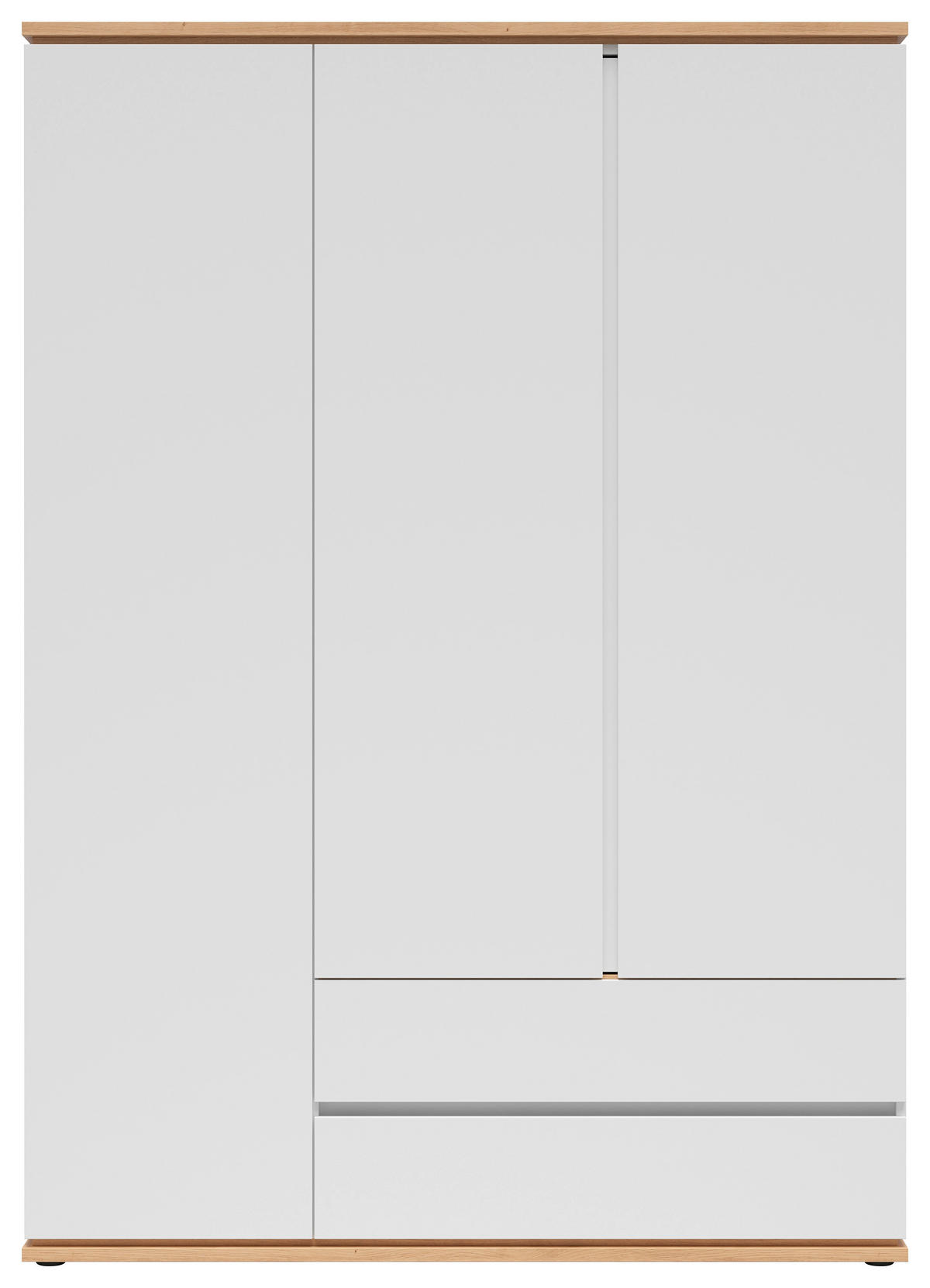 MEHRZWECKSCHRANK 143/201/58 cm  in Weiß, Eiche Artisan  - Weiß/Eiche Artisan, MODERN, Holzwerkstoff (143/201/58cm) - Xora