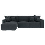 ECKSOFA in Lederlook Anthrazit  - Chromfarben/Anthrazit, KONVENTIONELL, Kunststoff/Textil (195/293cm) - Carryhome