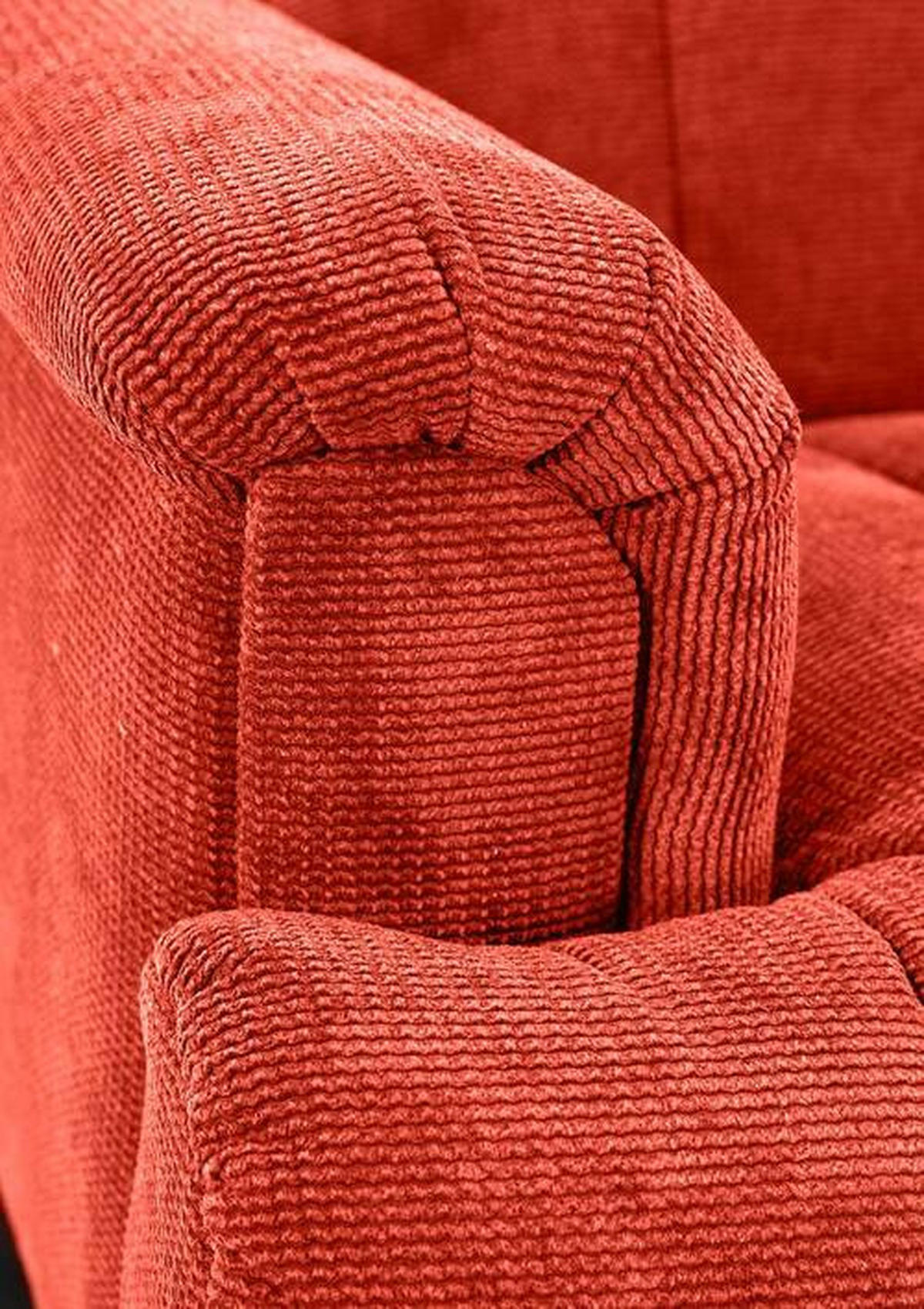 SITZBANK in Textil Rostfarben  - Rostfarben/Schwarz, Design, Textil/Metall (195/89/75cm) - Novel