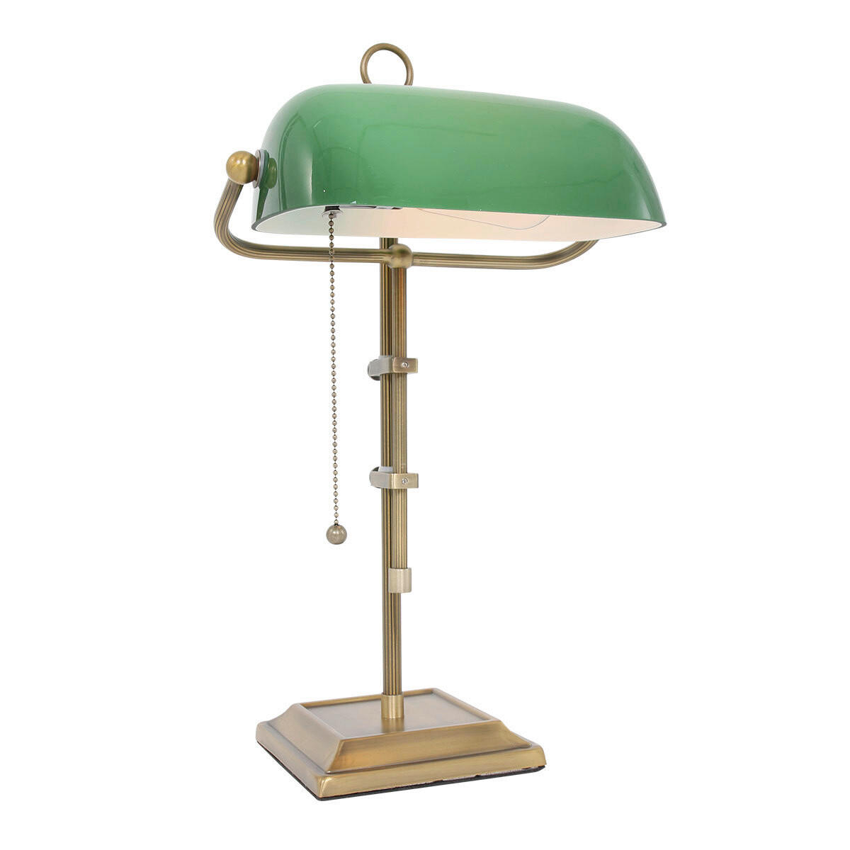TISCHLEUCHTE 22,5/15/55 cm   - Bronzefarben/Grün, Basics, Glas/Metall (22,5/15/55cm)