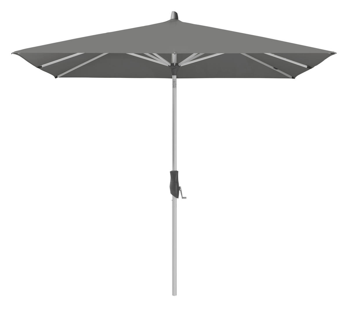 SONNENSCHIRM 250x200 cm Dunkelgrau  - Dunkelgrau/Silberfarben, Basics, Textil/Metall (250/200cm) - Glatz
