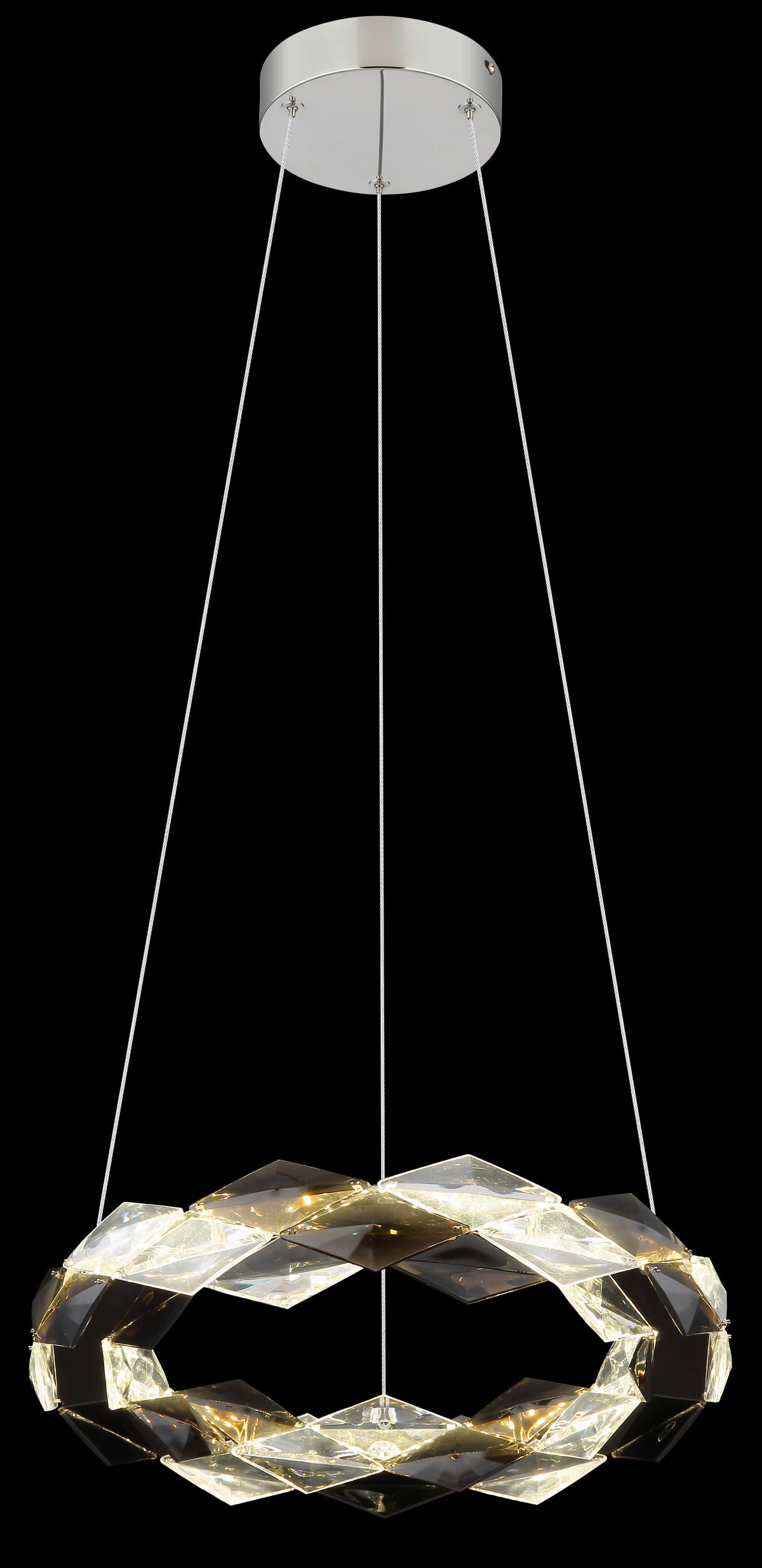 LED-HÄNGELEUCHTE 37,5/130 cm    - Klar, Design, Kunststoff/Metall (37,5/130cm) - Globo