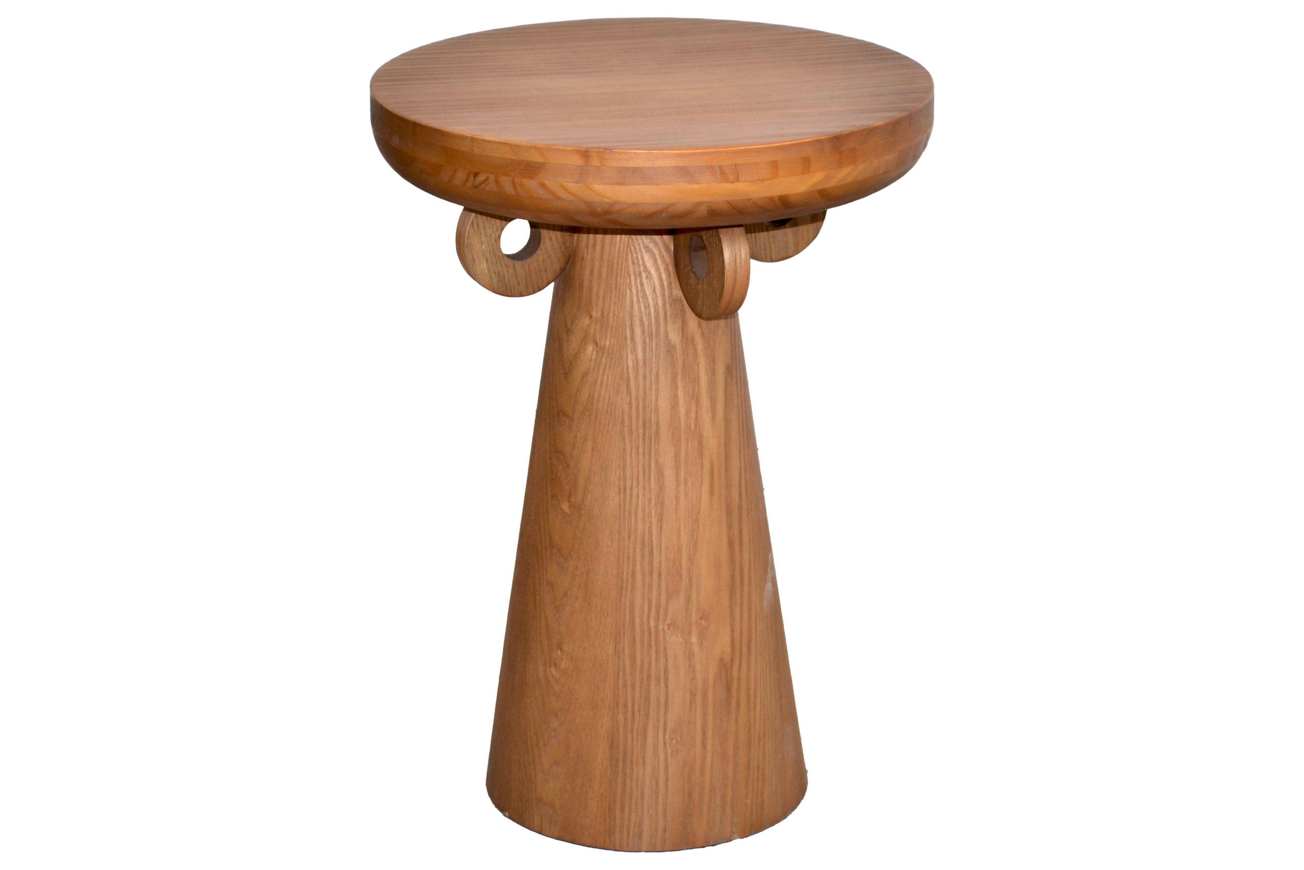 BEISTELLTISCH 38/38/53 cm Nussbaumfarben rund  - Nussbaumfarben, Design, Holzwerkstoff (38/38/53cm) - MID.YOU