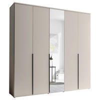ORMAR S KLASIČNIM VRATIMA kašmir   - kašmir/crna, Moderno, staklo/drvni materijal (225/225/52cm) - Carryhome