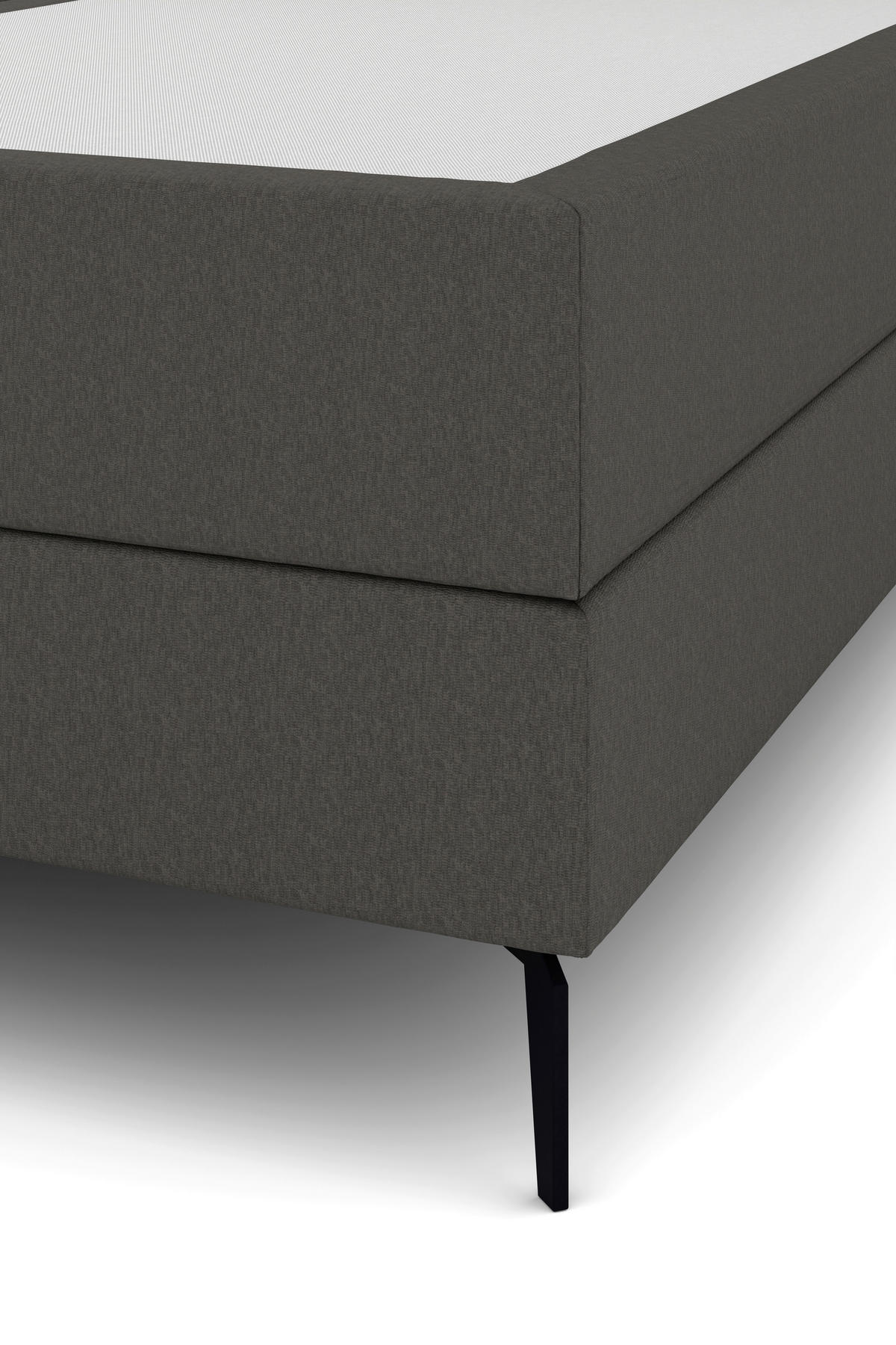 BOXSPRINGBETT 180/200 cm  in Dunkelgrau  - Dunkelgrau/Schwarz, KONVENTIONELL, Holzwerkstoff/Kunststoff (180/200cm) - Musterring