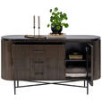 SIDEBOARD Messingfarben Einlegeboden  - Messingfarben/Schwarz, Trend, Holzwerkstoff/Stein (150/80/40cm) - Ambia Home