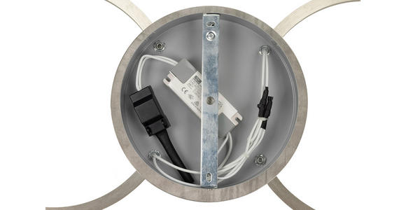 LED-DECKENLEUCHTE Giga 68/30/7,5 cm  - Nickelfarben, Basics, Kunststoff/Metall (68/30/7,5cm) - Novel