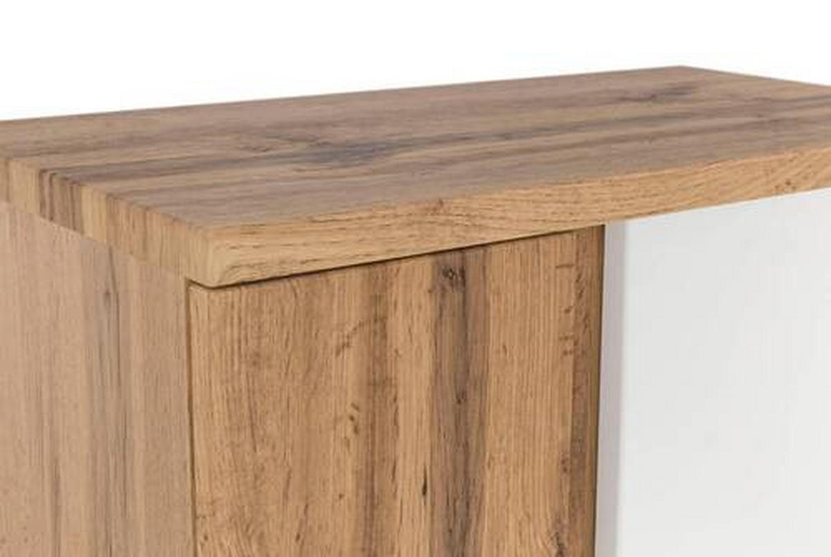 HOCHSCHRANK 65/180/35 cm  - Weiss/Eiche Wotan, Modern, Holzwerkstoff (65/180/35cm) - Held