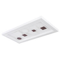 LED-DECKENLEUCHTE 55 W    80/40/7 cm  - Weiss/Opal, Design, Kunststoff/Metall (80/40/7cm) - Globo