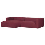 ECKSOFA in Chenille Weinrot  175/280 cm  - Weinrot/Schwarz, Design, Kunststoff/Textil (175/280cm) - Landscape