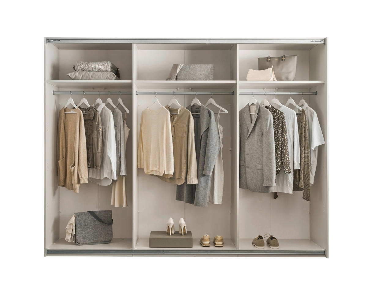 SCHWEBETÜRENSCHRANK 271/210/63 cm 2-türig Eichefarben, Hellgrau  - Eichefarben/Hellgrau, MODERN, Holzwerkstoff/Metall (271/210/63cm) - MID.YOU