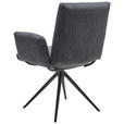 ARMLEHNSTUHL  in Webstoff  - Dunkelgrau/Anthrazit, Design, Textil/Metall (70/89/68cm) - Dieter Knoll