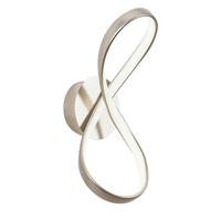 WANDLEUCHTE 15/15/34 cm  - Silberfarben, Design, Metall (15/15/34cm)