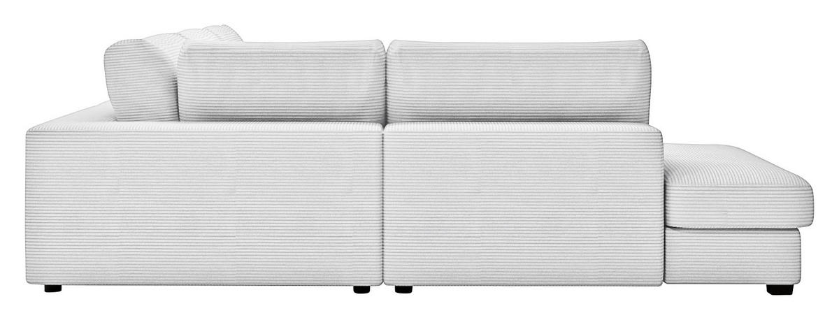 ECKSOFA Hellgrau Cord  - Hellgrau/Schwarz, KONVENTIONELL, Kunststoff/Textil (250/314cm) - Carryhome