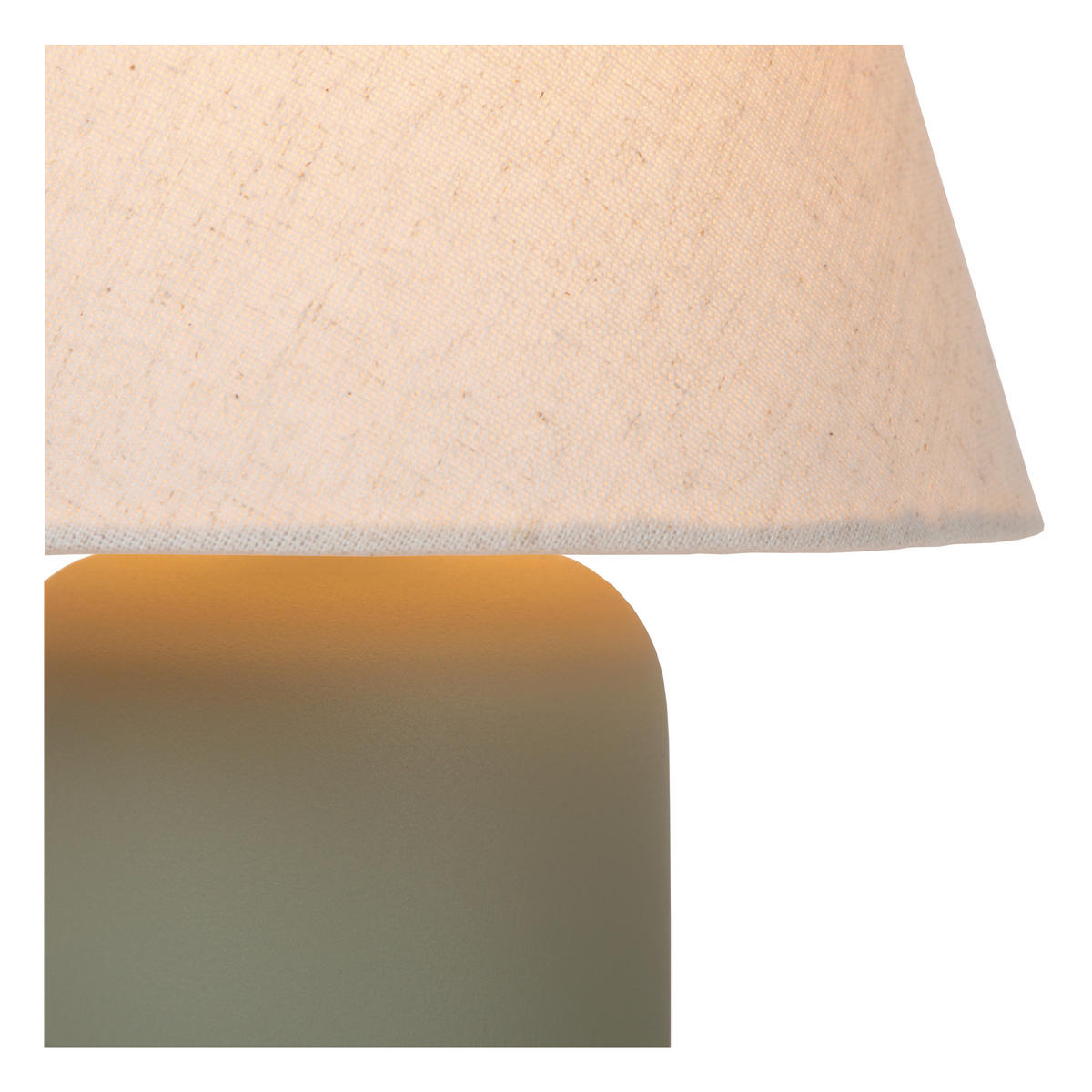 TISCHLEUCHTE MACIA 20/20/27 cm   - Weiß/Grün, Design, Keramik (20/20/27cm) - Lucide