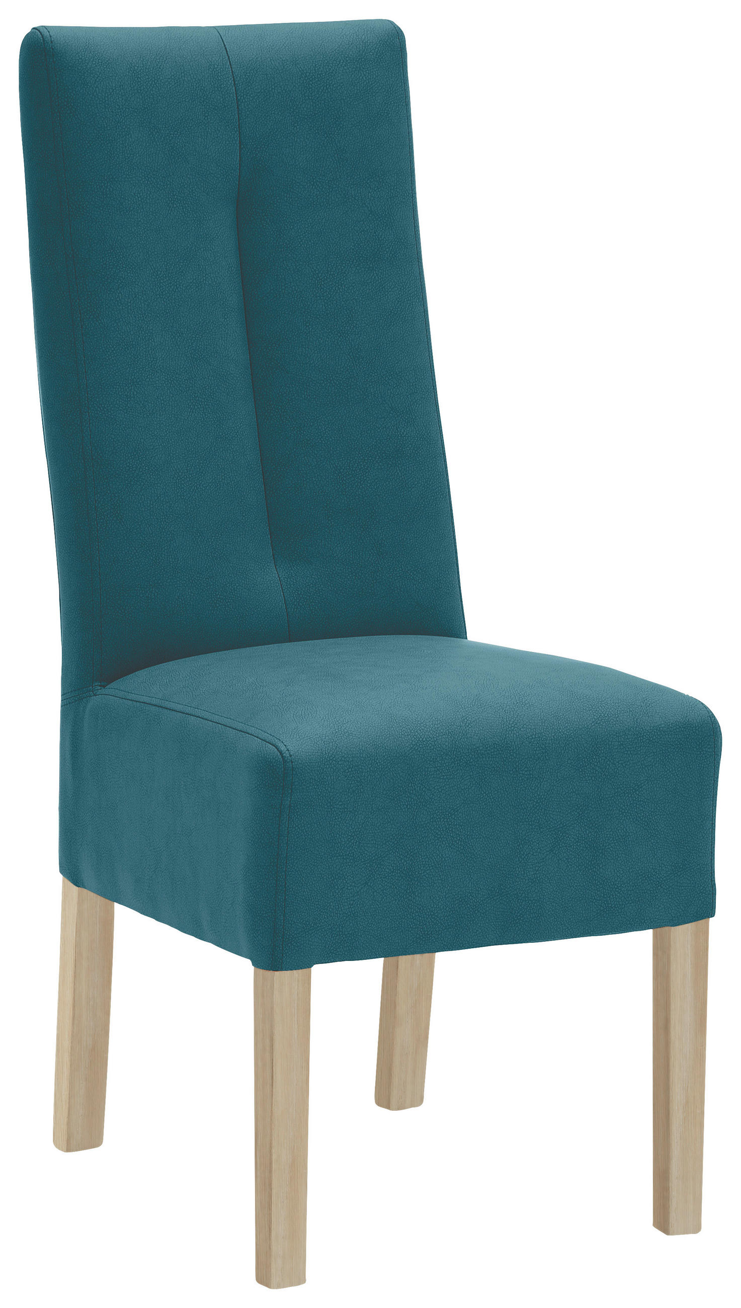 STUHL Lederlook Petrol, Sonoma Eiche  - Petrol/Sonoma Eiche, KONVENTIONELL, Holz/Textil (44/103/63cm) - Carryhome