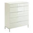 SIDEBOARD Weiß - Chromfarben/Weiß, Design, Glas/Metall (81/100/41cm) - Set one by Musterrin