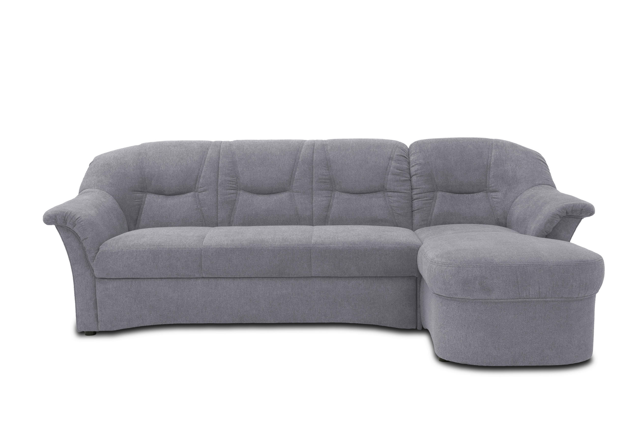 ECKSOFA in Mikrofaser Dunkelgrau  232/146 cm  - Dunkelgrau/Schwarz, KONVENTIONELL, Kunststoff/Textil (232/146cm) - MID.YOU