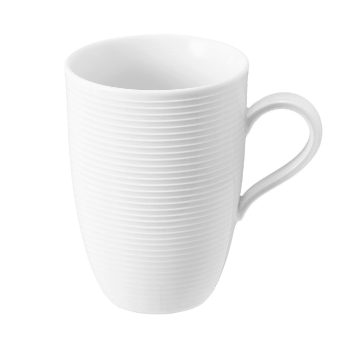 JUMBOTASSE Beat weiß uni 450 ml  - Weiß, Basics, Keramik (12,8/9,3/12,5cm) - Seltmann Weiden